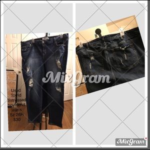 Torrid distressed boyfriend jeans sz 26R